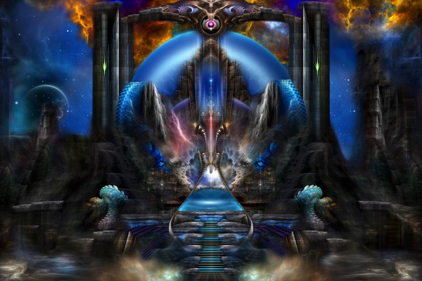 Light Of Ancient Wisdom Fantasy Fractal Art Composition by xzendor7